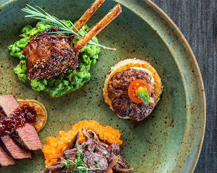 3-course Lamb Tasting food experience - image courtesy of Captain Cook Cruises.
