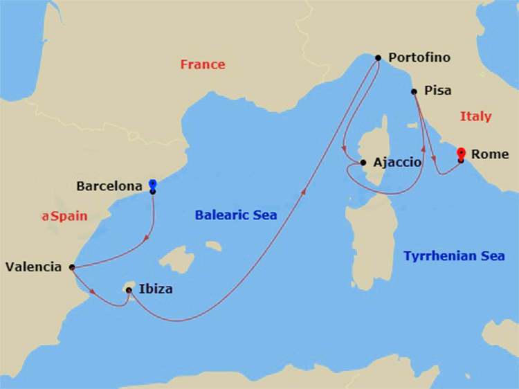 Spain, France & Italy Cruise